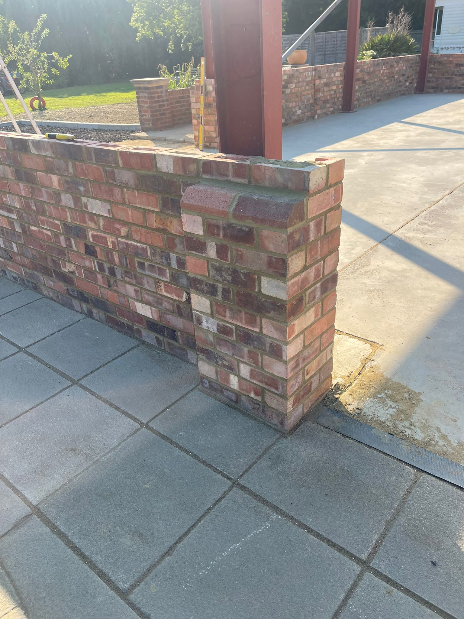 New build foundations on a wide development plot